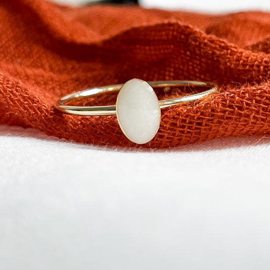 Breastmilk/Memorial Jewelry Ring Oval GOLD
